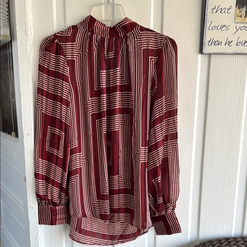 Geometric Red Women's Top
